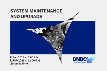 Notification of temporary system maintenance and upgrade on DNBCnet